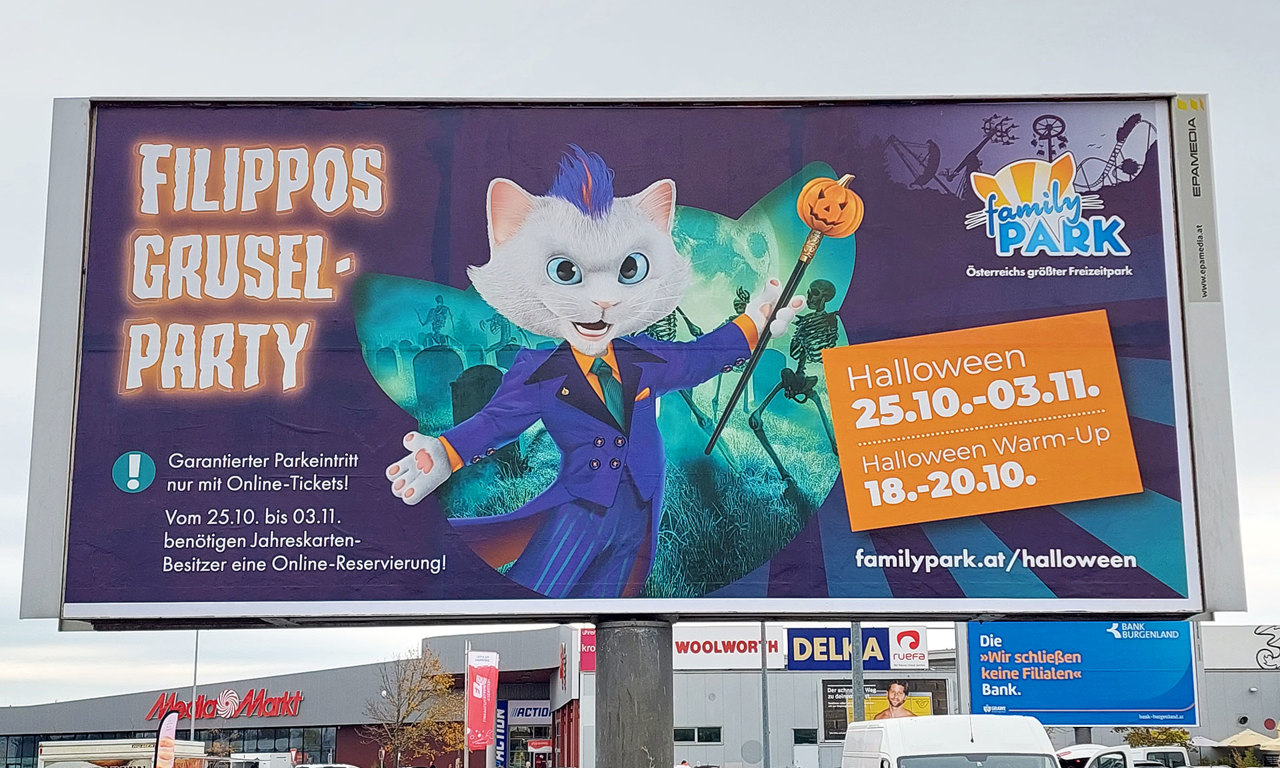 Auch dieses Jahr wieder dabei: Filippo, der auf EPAMEDIAs Plakaten schauderhaft gut in Szene gesetzt wurde. © EPAMEDIA