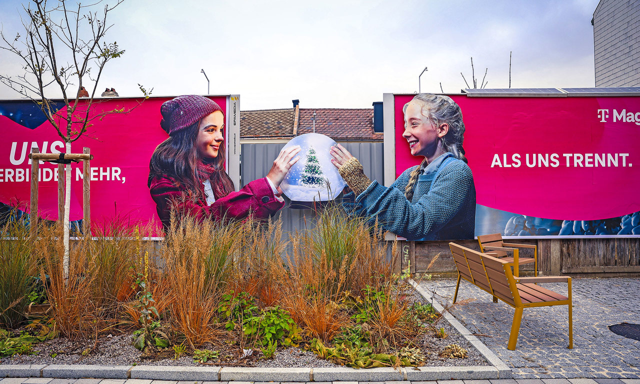 Die Sonderinstallation zierte, unter anderem, die Dr.-Karl-Renner-Promenade in St. Pölten. © EPAMEDIA